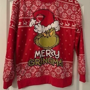 Dr. Seuss Red Grinch Crewneck Sweater
